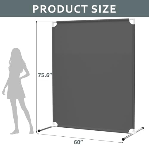 Room Divider for Privacy Protection,Grey - Image 6
