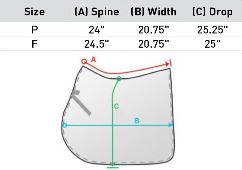 HORZE Prinze Soft Quilted Padded Lightweight Dressage Saddle Pad for Horses