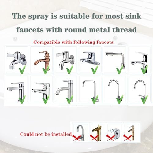 Bathtub Shower Head Sink-Faucet set,Tub faucet spayer attachment - Image 7