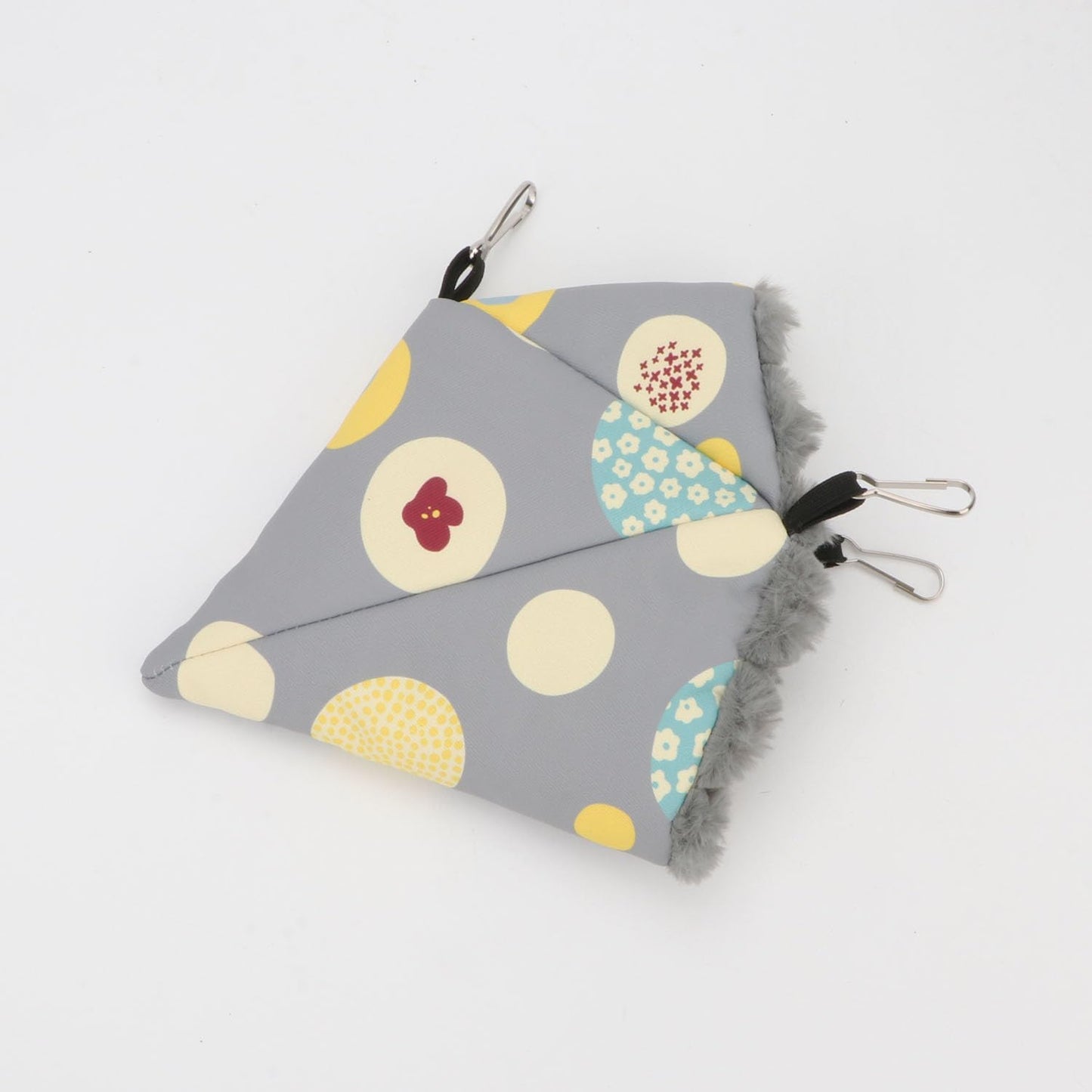 Wontee Bird Nest House Winter Warm Hanging Hammock Bird Bed Snuggle Hut for Parakeets Budgies Caique Conures Cockatiels (Small, Grey)