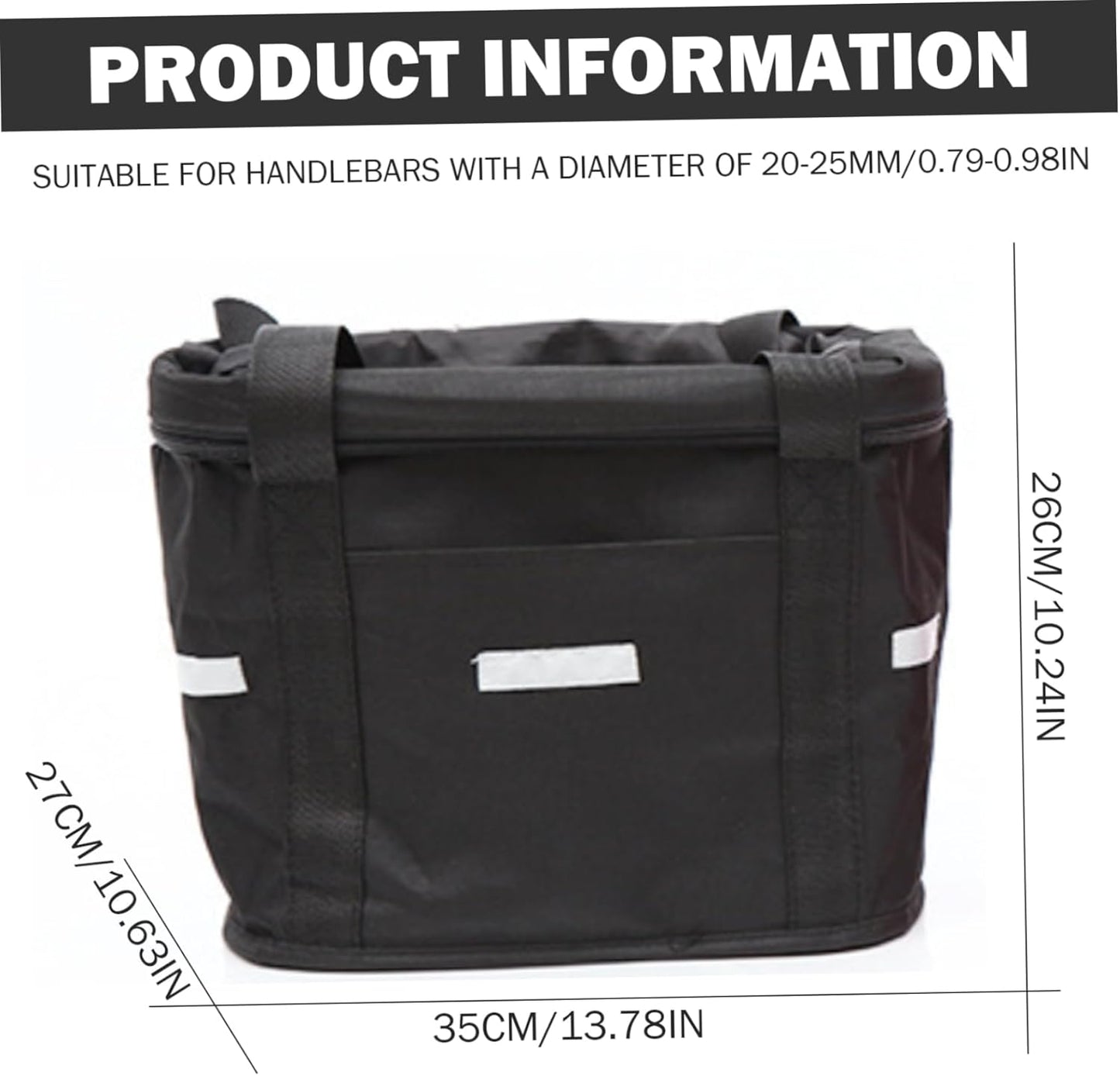 Bike Basket, 10kg Storng Bearing Foldable Bike Front Basket, Removable Dog Carrier for Handlebar, Machine Washable