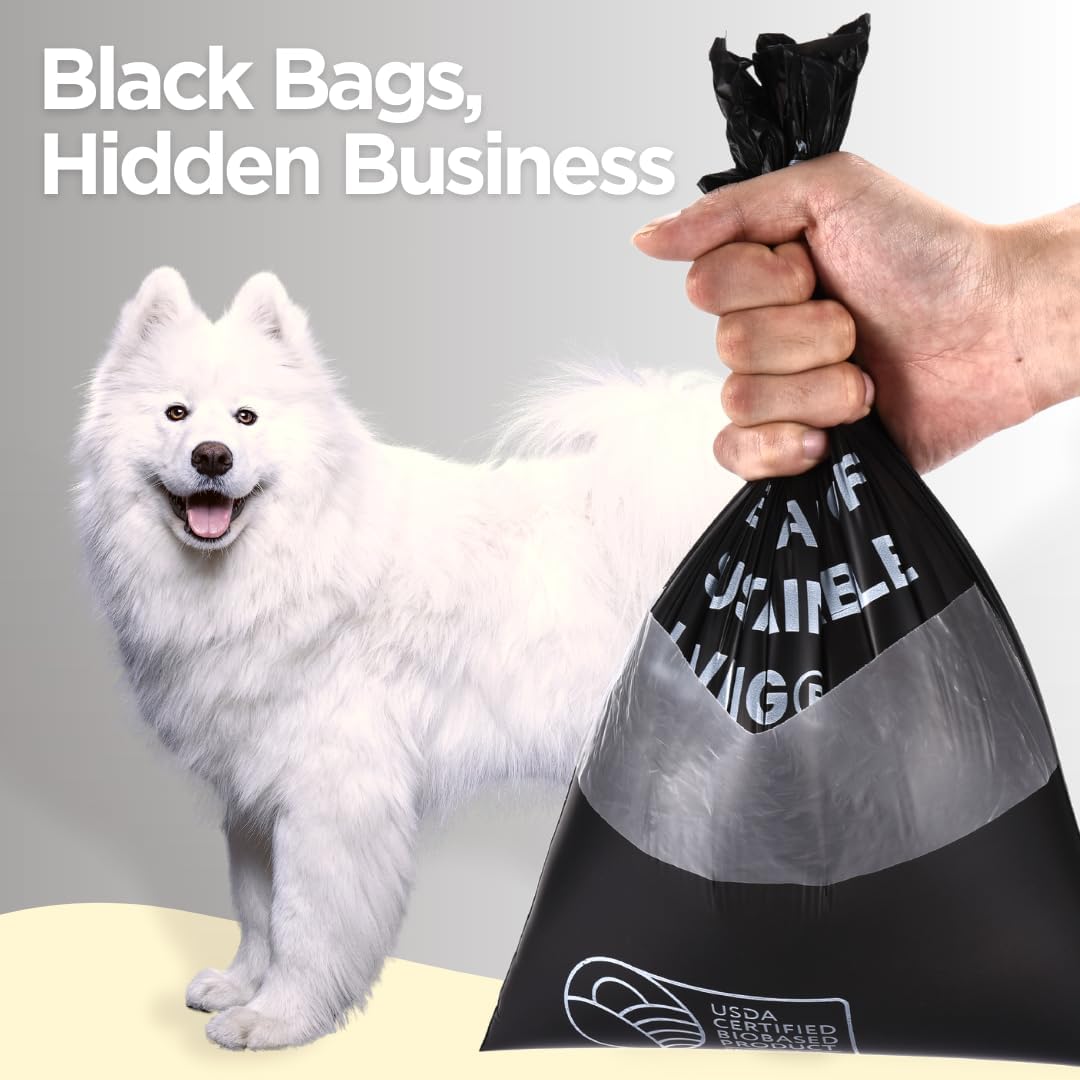 Commercial Pull-Strap Header Dog Poop Bags, 38% USDA Certified Plant-Based, Leak-Proof and Tear Resistant, For Parks, Apartments, and Public Pet Waste Stations, (3,200 Count)