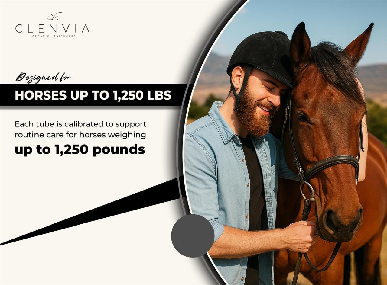 Horse Paste 1.87% – Apple Flavored Wormer – 6.08g Tube – Treats Up to 1250 lb (4 Pack)