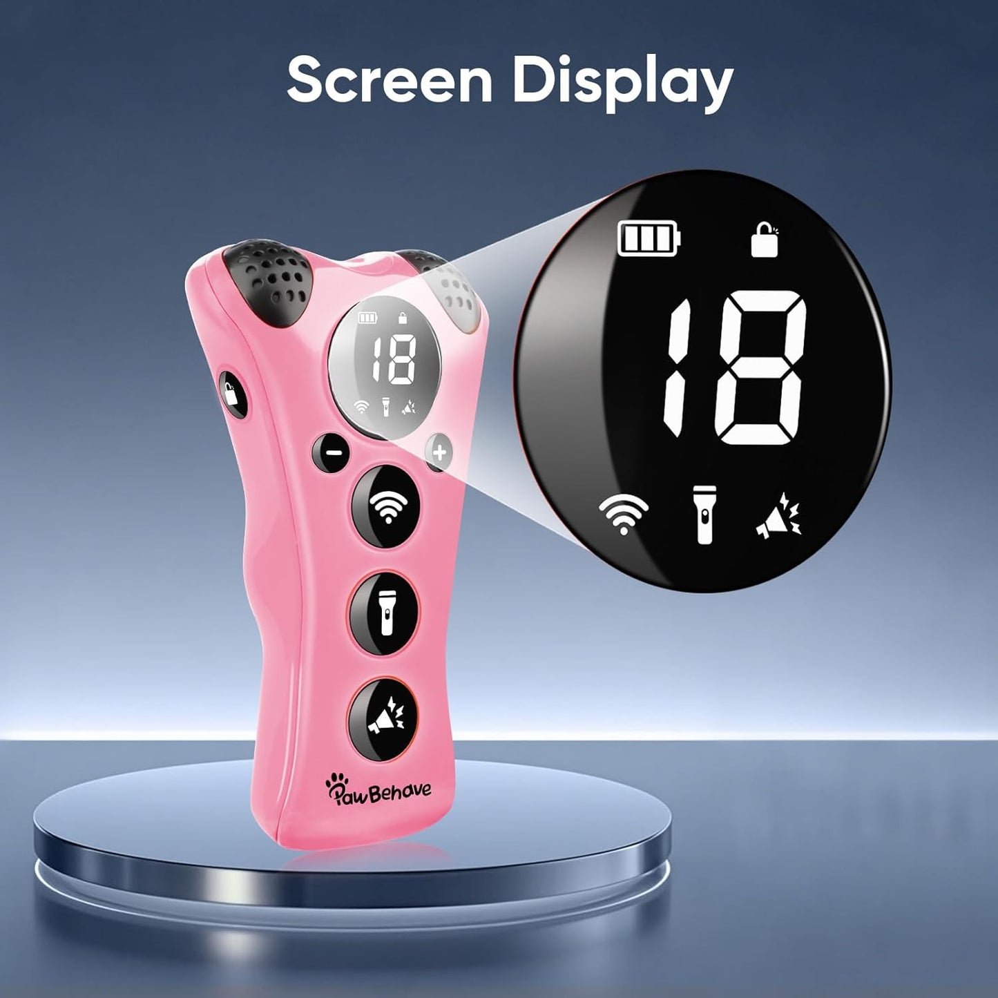 Ultrasonic Dog Bark Deterrent Device โ10-Level Adjustable Anti Barking Trainer with Flashlight, Strobe, E-Clicker(18 Whistle Sounds)โNo Shock, Collar-Free Dog Behavior Correction Devices