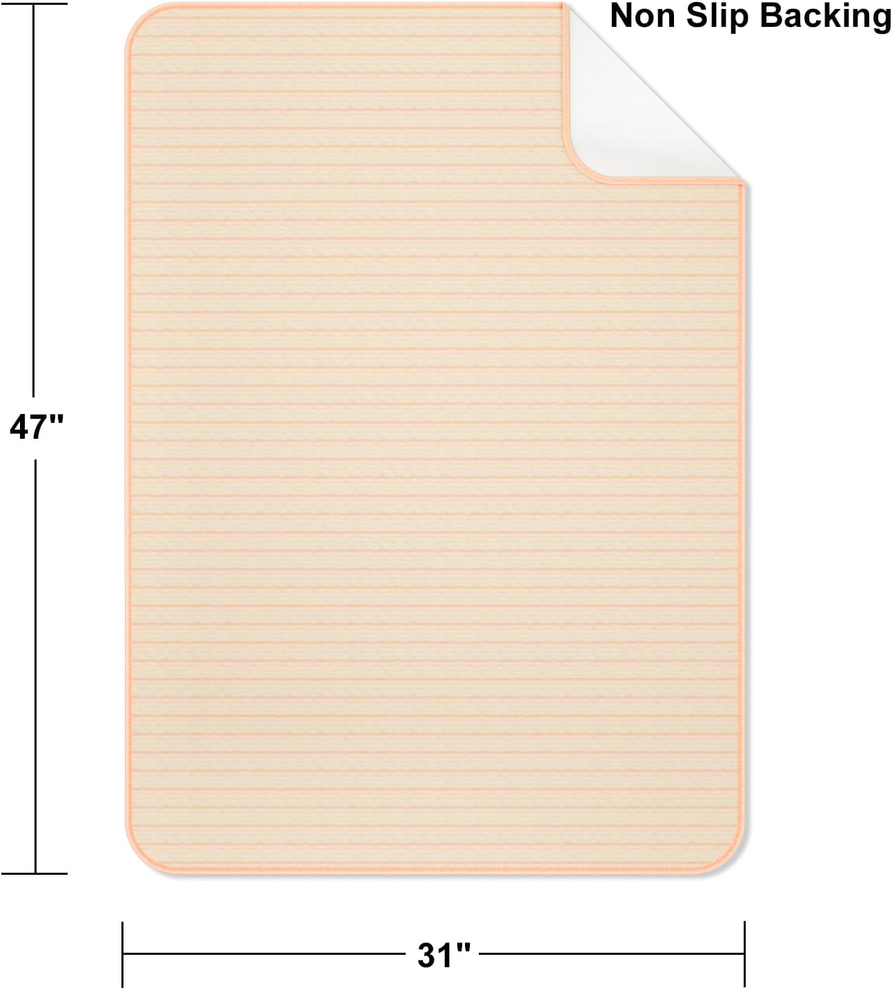 Bed Pads for Incontinence Washable Waterproof, 47" x 31" (Pack of 1) - Reusable Large 4-Layer Soft Pee Pads for Adults, Women, Elderly, Pets, Bed Underpads for Bed, Sofa, Couch, Furniture - KELISITING