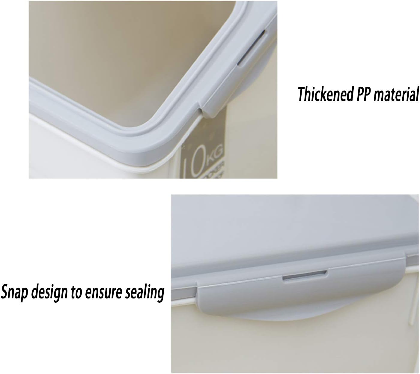 2-Pack 15L/4 Gallon Airtight Food Storage Containers with Locking Lids – Leakproof Dry Dog Food Rice Grain Bin for Kitchen Pantry Organization (507oz)