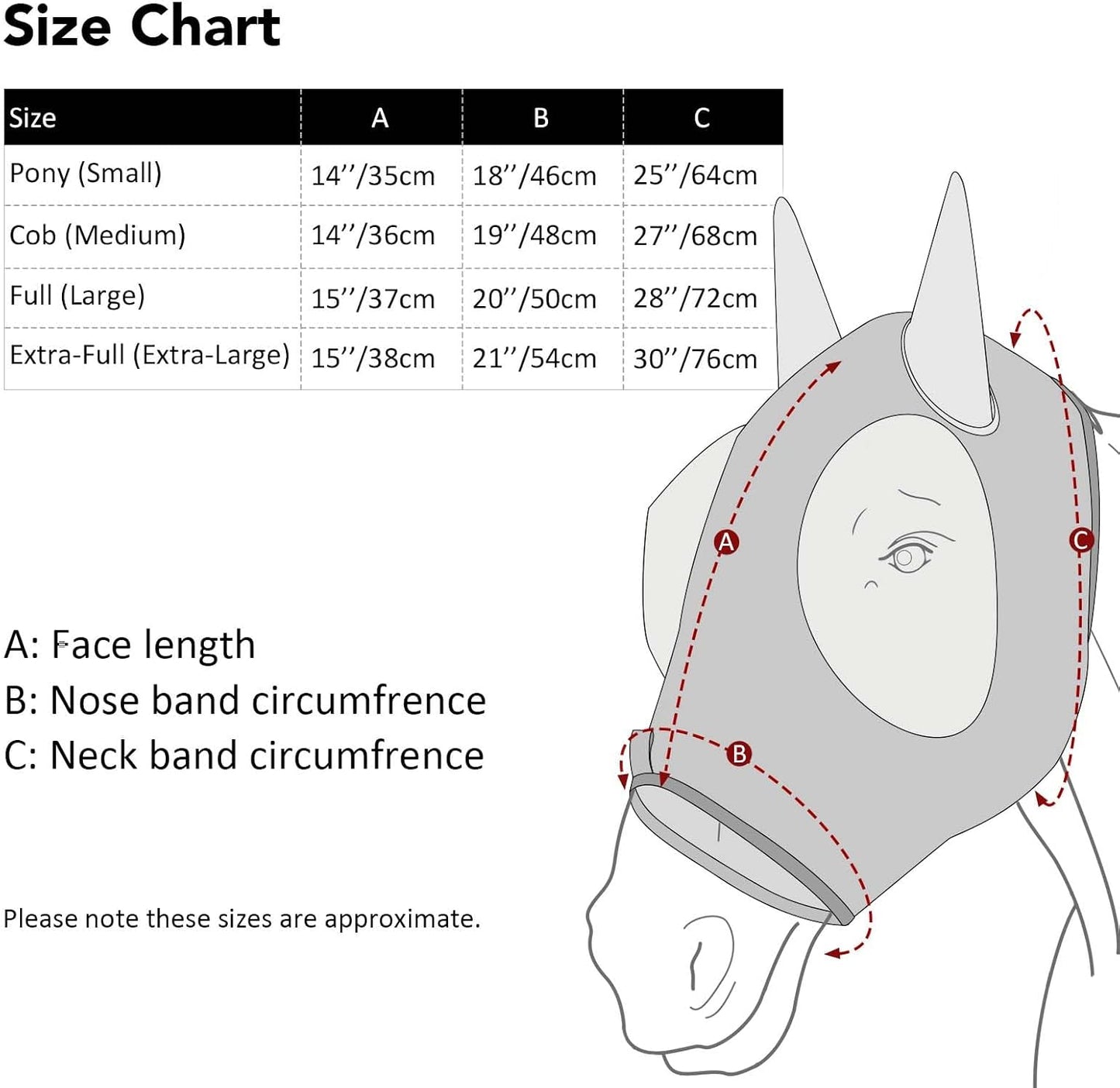 Harrison Howard Super Comfort Stretchy Fitting Horse Fly Mask with UV Protection Soft on Skin with Breathability Pastel Mix Pony