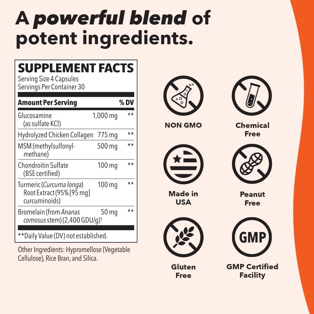 LifeSeasons Mobili-T - Joint Support Supplement - Reduces Aches & Discomforts - Increase Range of Motion - Rebuild Tissue & Cartilage - MSM Chondroitin Collagen Glucosamine & Turmeric - 208 Capsules