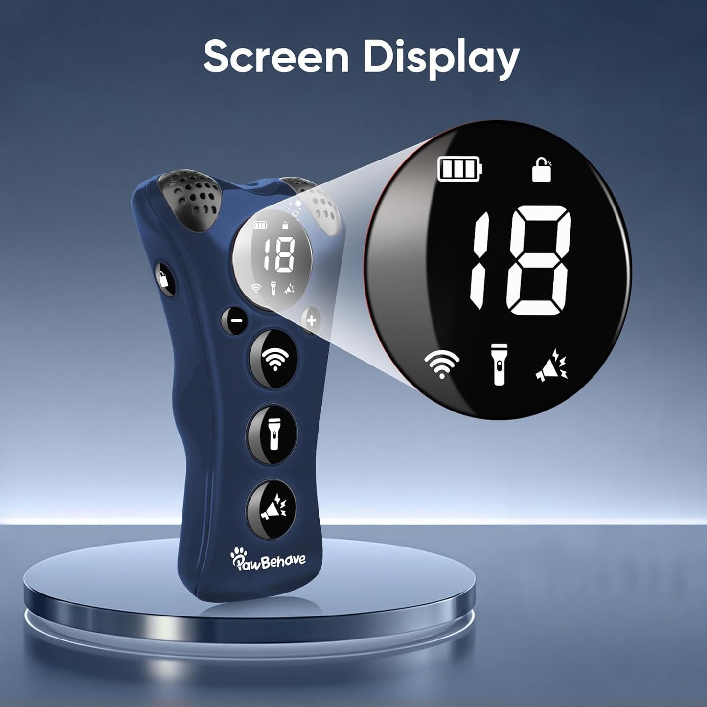 Ultrasonic Dog Bark Deterrent Device โ10-Level Adjustable Anti Barking Trainer with Flashlight, Strobe, E-Clicker(18 Whistle Sounds)โNo Shock, Collar-Free Dog Behavior Correction Devices