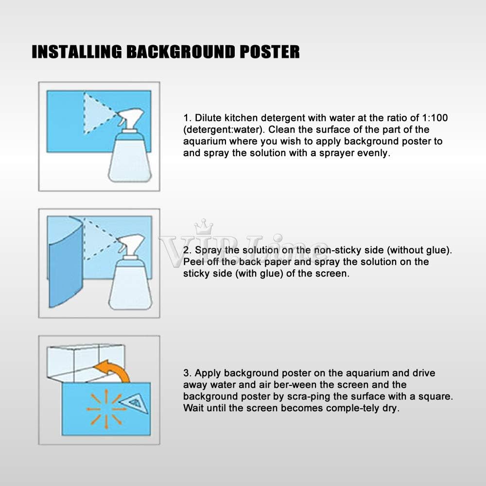 Rock Wall Aquarium Background Poster PVC Fish Tank Decor Landscape 24 36 48 72 (24" x 20"/ 61 x 51cm)