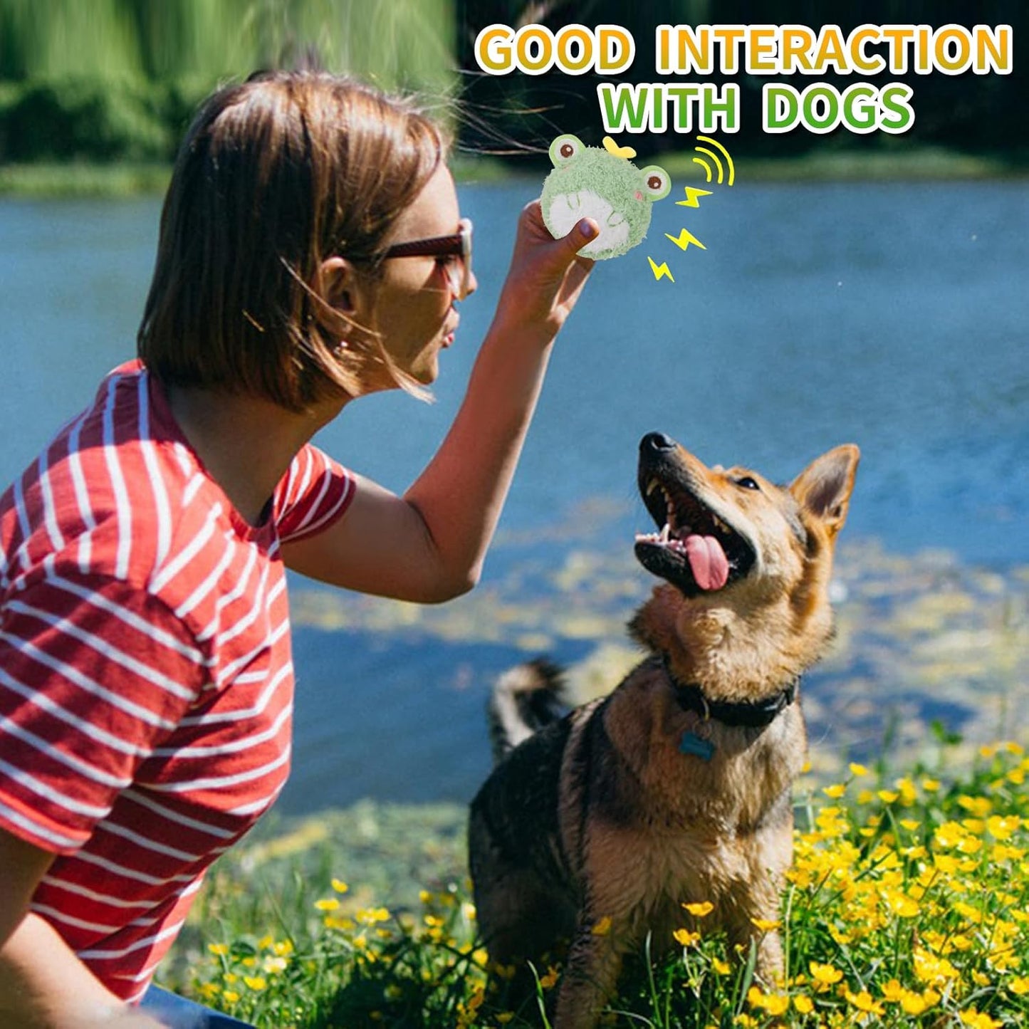 DKING 3Pack Squeaky Dog Balls,2 in1 Funny Puppy Ball Toys,Birthday Dog Toy for Small Medium Dogs (Farm Ball)