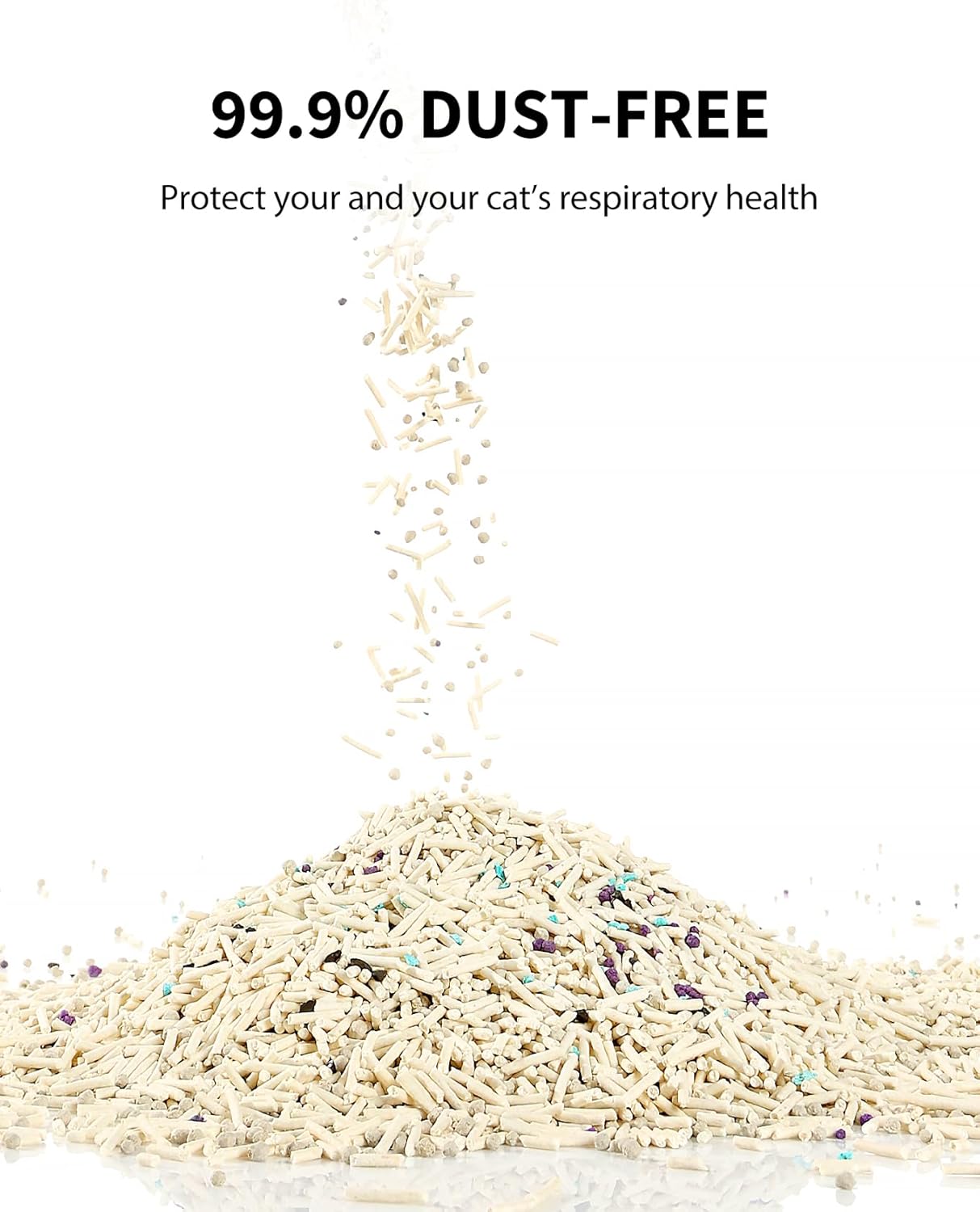 PETKIT Upgraded Clump+ Tofu Mixed Cat Litter, Water Flushable,Ultra Absorbent and Fast Drying, 100% Natural Ingredients Clumping Litter, Dust-Free Low Tracking Bentonite Litter (5.2lb×3bags)