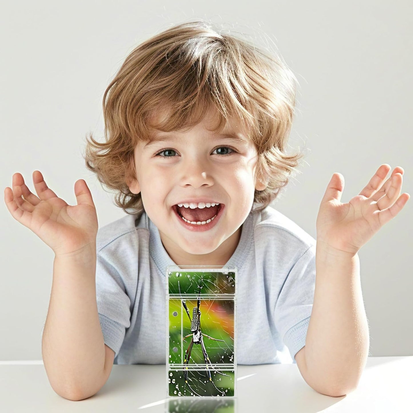 Small Reptile Terrarium โ Jumping Spider Enclosure with Water-Holding Design โ Spider & Tarantula Enclosure, Praying Mantis Habitat, Reptile Enclosure & Accessories