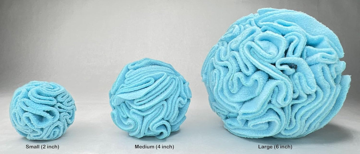 Glory To Dog Puppy and Small Breed Snuffle Interactive Foraging Dog Puzzle Ball Toy Blue Small