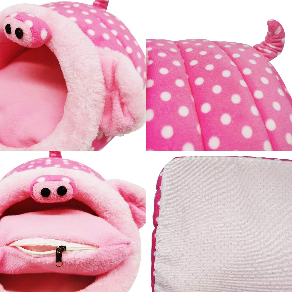 LEFTSTARER Guinea Pig Rat Bed and Hideout for Ferret Hedgehog Sleep and Hide, Hamster Small Pet Animals Supplies Toy Cage Accessories Nest