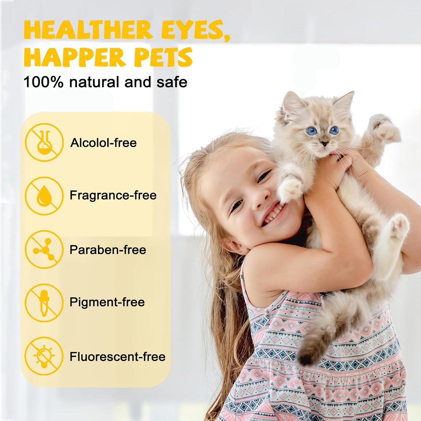 Dog Eye Drops, All Natural Cataract Drops For Dogs-Relieving Eye Itching Irritation & Dry, Dog Eye Infection Treatment & Removing Eye Stains Improving Clarity, Safe for All Animals (2 X 20 mL)