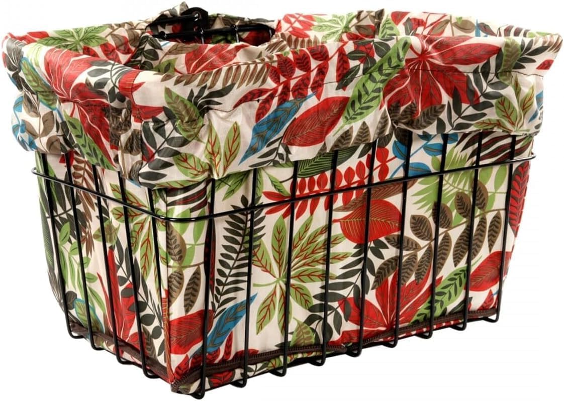 Cruiser Candy Bike Basket Liner Waterproof, Universal Fit for Most Bike Baskets, Stylish 2in1Tote, Bike Basket Cover, EBiKE Front Wire Or Wicker Bike Baskets Fits Up to 15x12x10