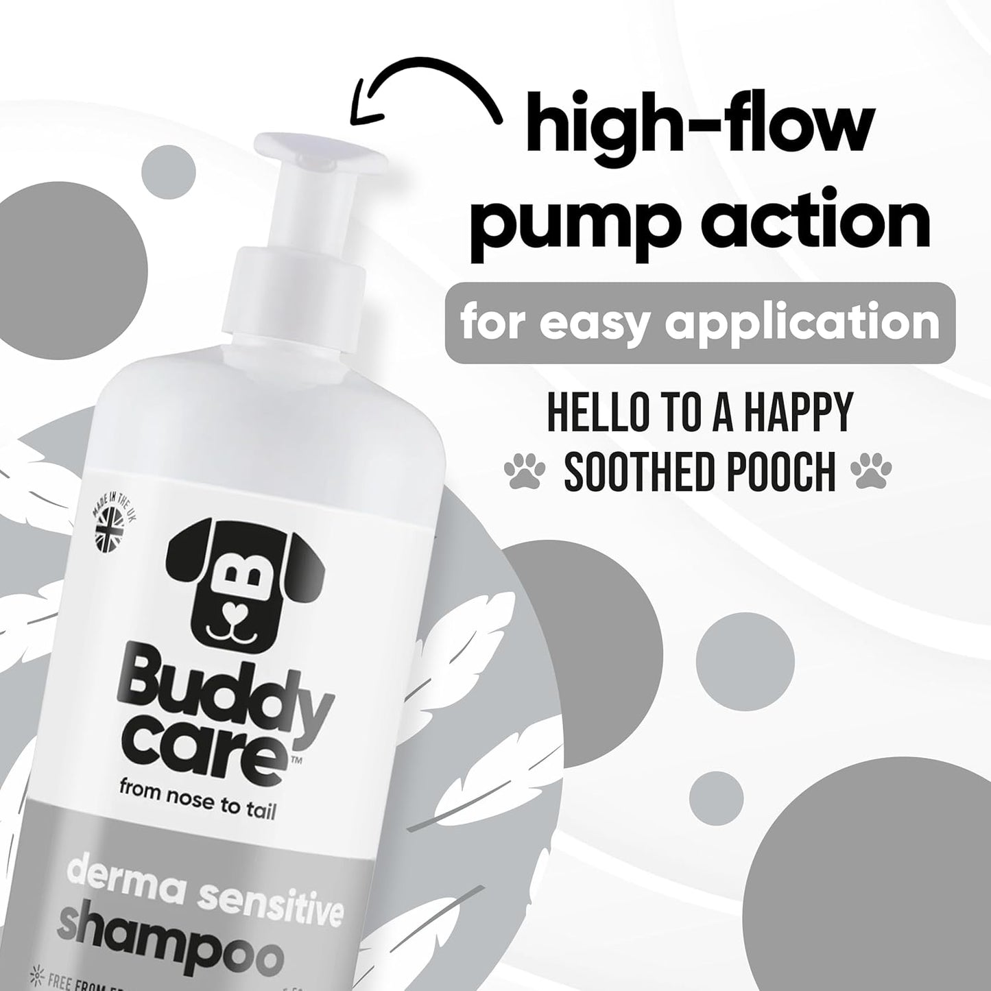 Derma Sensitive Dog Shampoo by Buddycare | with Aloe Vera and Pro Vitamin B5 (33.8oz)