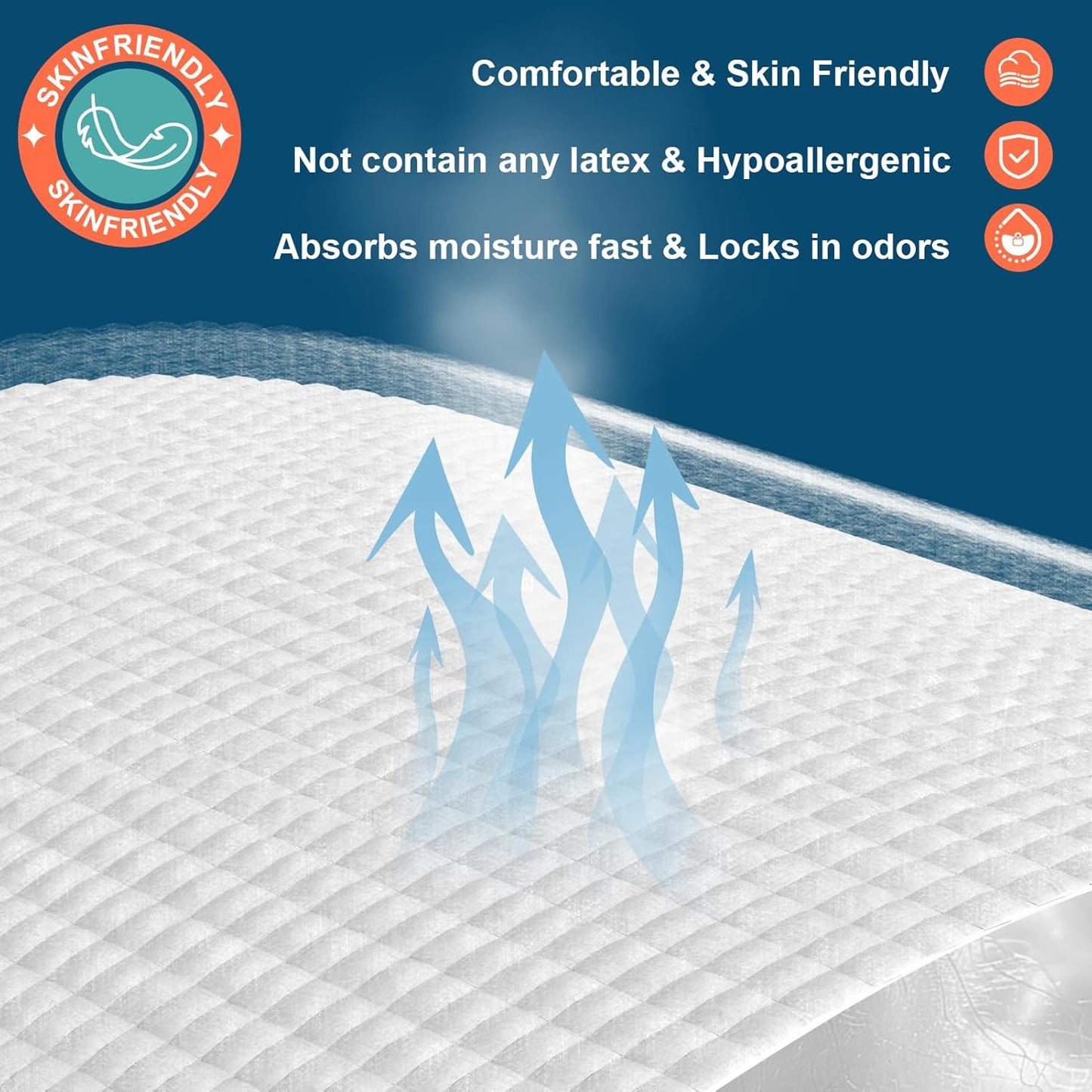 AAY Bed Pads Disposable 30" x 36" (50 Count), Extra Large Super Absorbency Disposable Underpads for Incontinence, Premium Leakproof Protective Chucks Pee Pads for Adult, Kids, Puppy Training