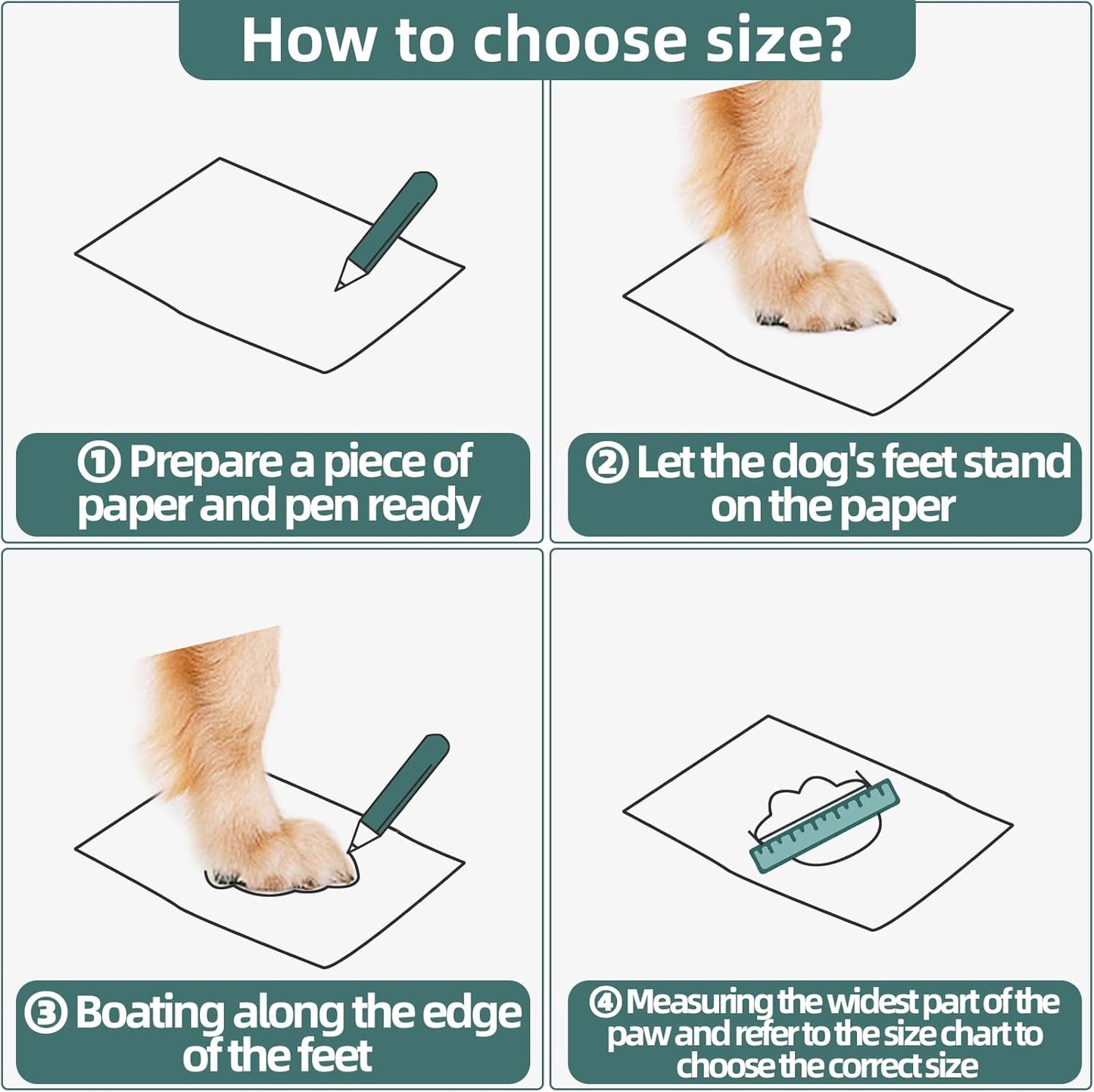 Hcpet Dog Boots for Large Dogs, Dog Shoes for Hot Pavement Winter Snow, Paw Protector Dog Booties Designed for Comfort and Breathability, Outdoor Booties for Small Medium Dogs for Hiking Grey Size 7