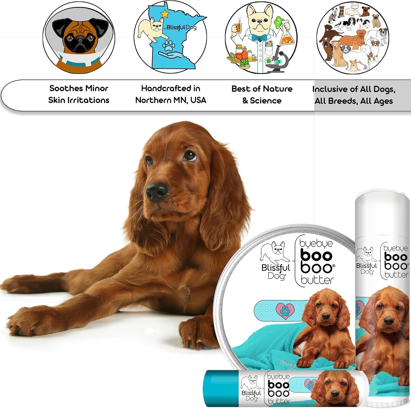 The Blissful Dog Irish Setter Boo Boo Butter, 2 Ounce