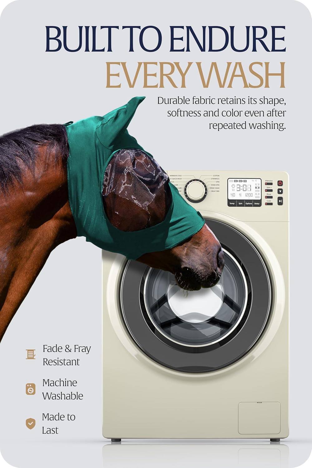 Equinavia Bug Out Fly Mask | Against Flies, Insects, UV Rays - Turquoise - Pony