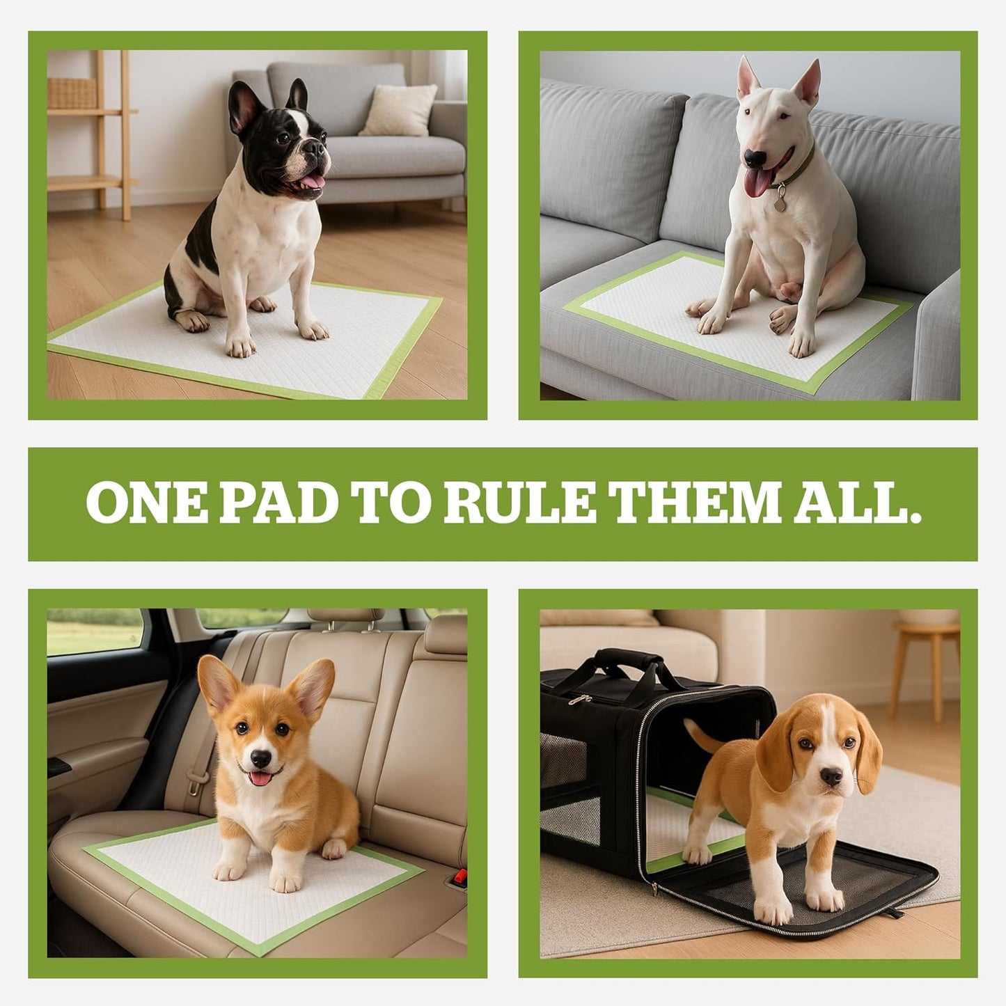 Pogi’s Puppy Pads with Sticky Tabs – Medium, Super Absorbent, Odor Blocking, 20-Count (18x24in)