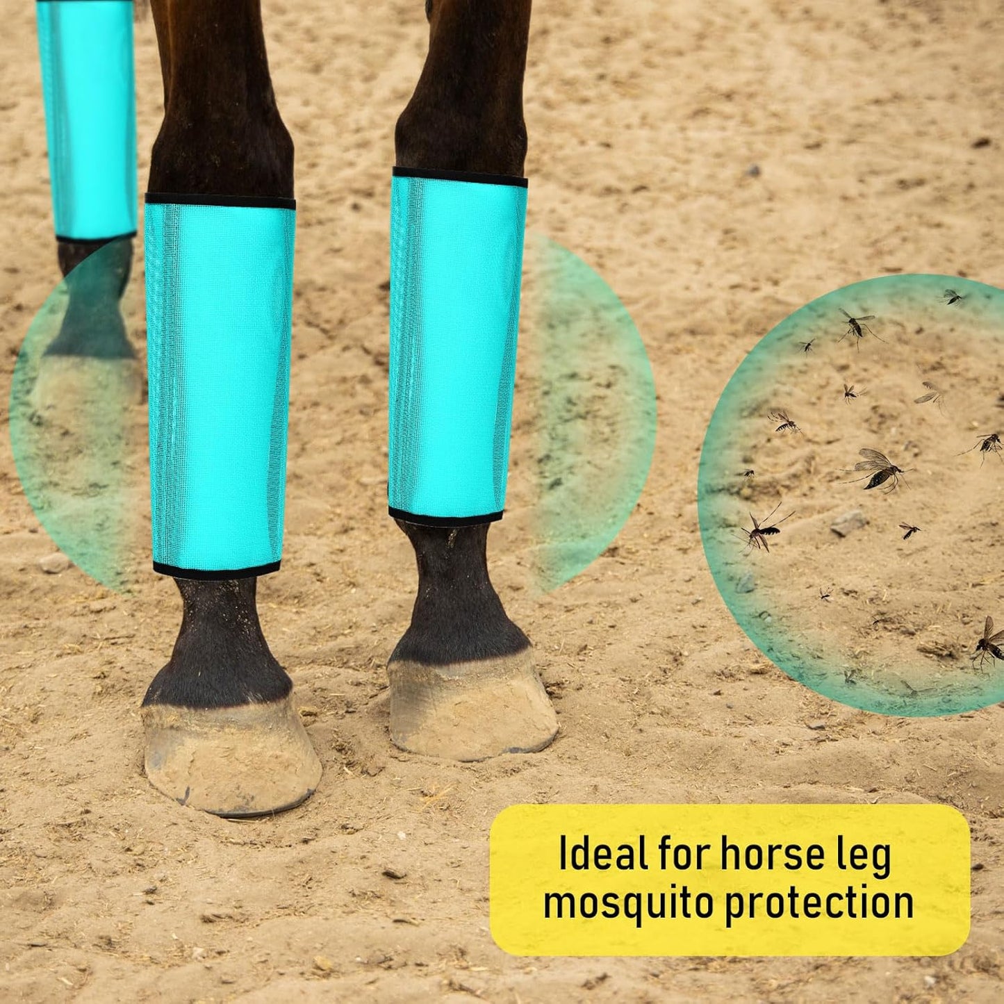 Jexine 12 Fly Boots for Horse Set of 12 Loose Breathable Mesh Horse Fly Sheets Protective Horse Leg Wraps Leggings for Preventing Flies and Mosquitoes Bites (Green, Purple, Yellow)