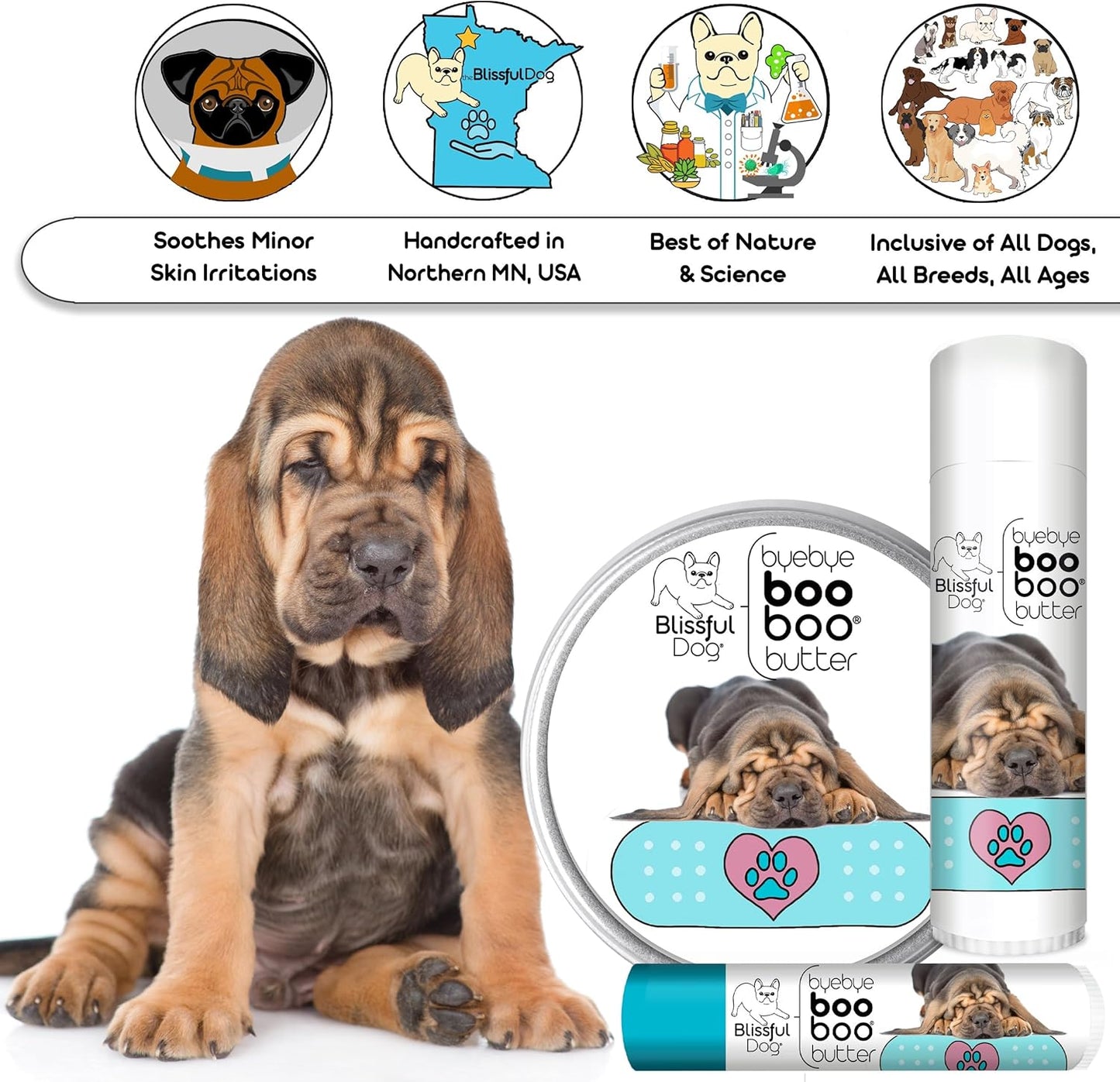 The Blissful Dog .15 oz Tube Bloodhound Booboo Butter