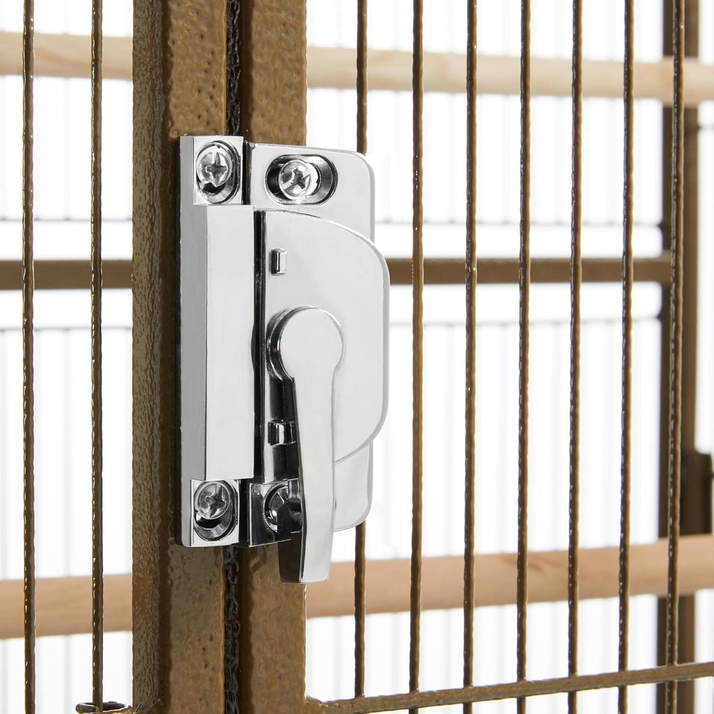 Yaheetech Wrought Iron Standing Large Parrot Parakeet Flight Bird Cage with Stand for Small Parrot Cockatiel Sun Parakeet Green Cheek Conure Lovebird Budgie Finch Canary, Palmer Green