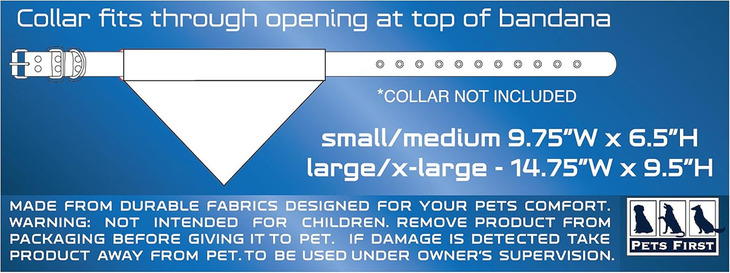 Pets First Collegiate Pet Accessories, Reversible Bandana, Nebraska Cornhuskers, Small/Medium