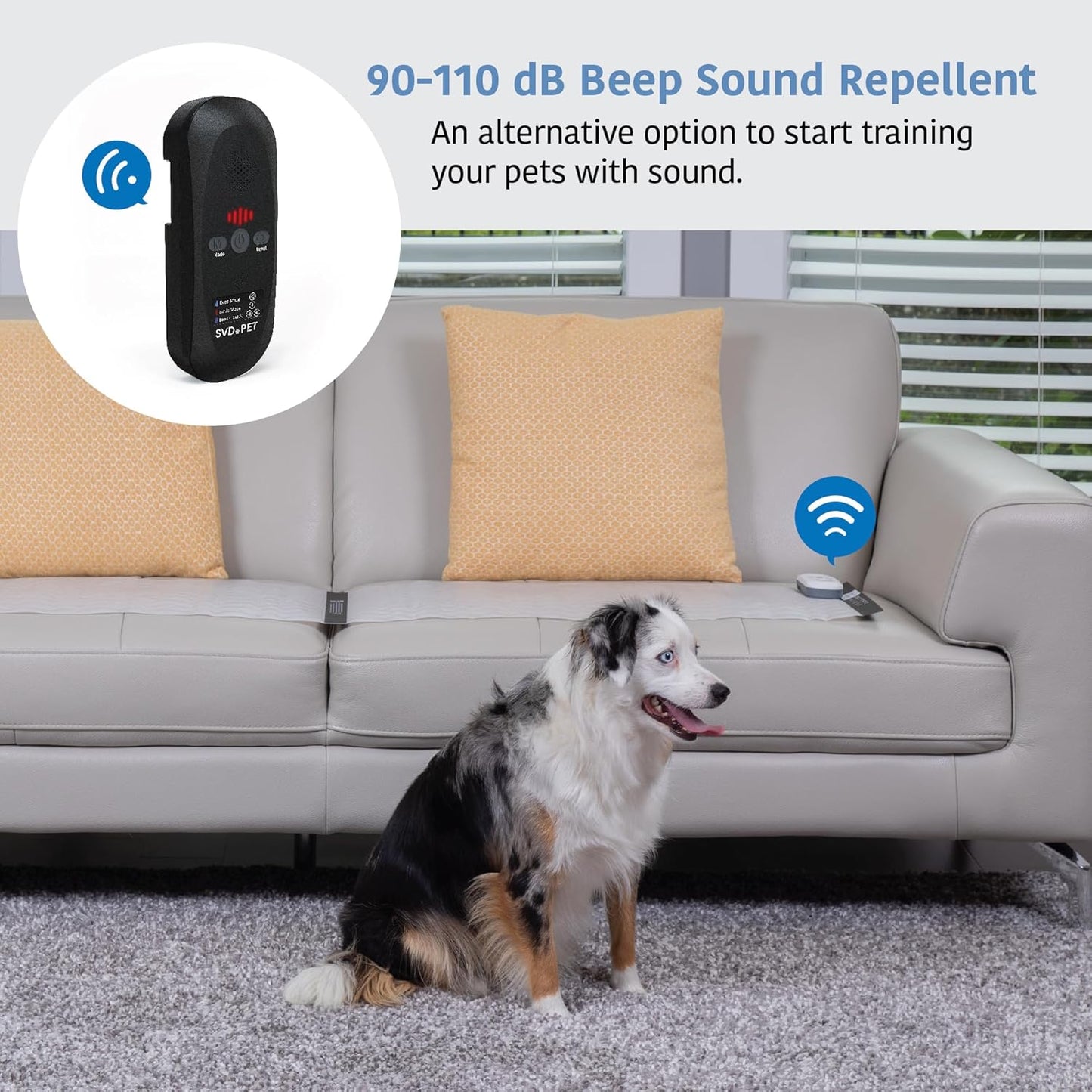 SVD.PET (2-Pack Pet Training Mat with Tester, Pet Shock Pad, Dogs & Cats Electronic Repellent mat for Indoor, 3 Training Modes, 5 Levels, Pet Safe Mode (Black controler 30" X 16")