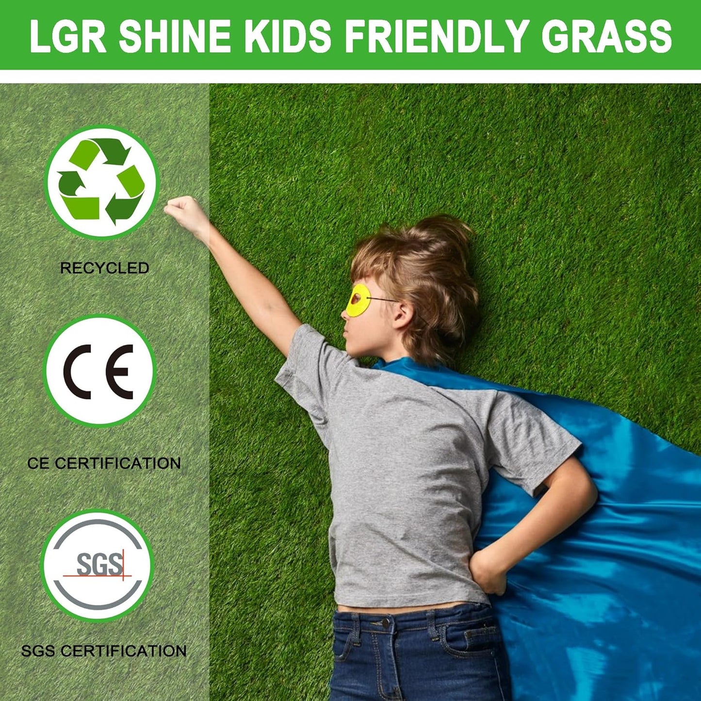 Artificial Grass Turf for Dogs 5 ft x 10 ft,1.38 inch Extra Large Fake Grass Pee Pad for Puppy Potty Training,Faux pet Grass Rug for Indoor/Outdoor Patio,Turf Grass Mat for Dogs Potty.