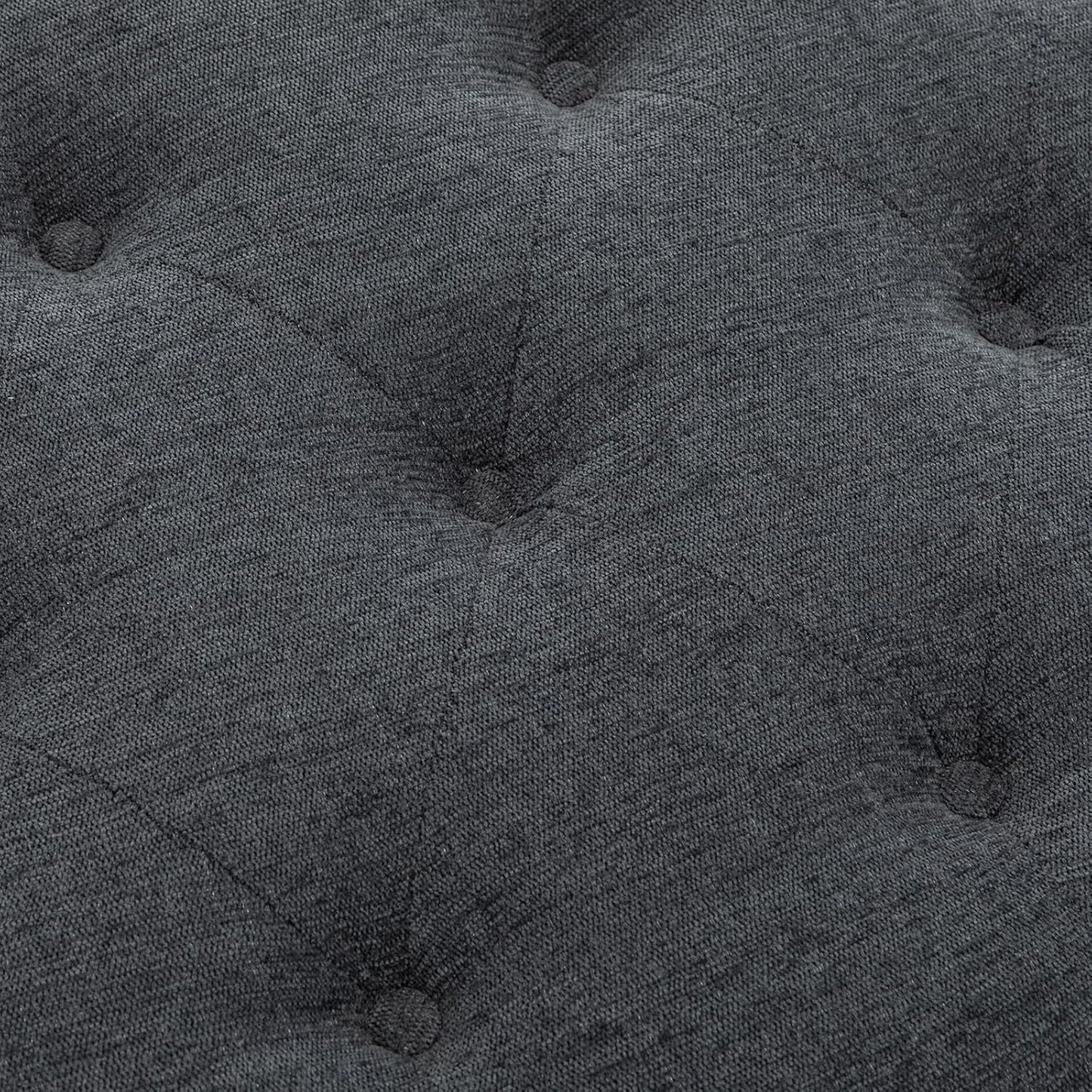 58’’ Storage Bench for Bedroom, Upholstered Button-Tufted Ottoman with Solid Wood Legs, Large End of Bed Shoe Cabinet, Window Seat Foot Rest Stool for Entryway, Closet, and Living Room (Dimgray)