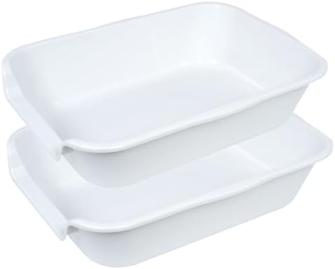 Extra Large Low Entry ABS Cat Litter Box, 2 Pack by Ying+Tutu