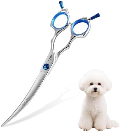 Curved Dog Grooming Scissors 7 in Curve Shears by FOGOSP