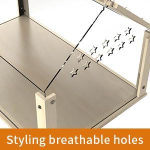 Hamster cage Wooden with Acrylic, Dwarf Hamster cage, Small Animal Habitat with Openable Top, Mouse cage for Guinea Pigs, Chinchillas, Gerbil, Syrian Hamster (31inch no Moon)