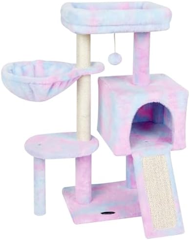 Cute Cat Tree Kitten Cat Tower Condo Furniture Scratching Posts Hammock by FISHNAPthemeaningisthatcatliketoeatfishandhaveanaphopeyourbabylikeit