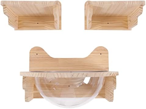 Space Capsule Style Transparent Cover Cat Bed, Wall Mounted Cats Shelf House - Image 5