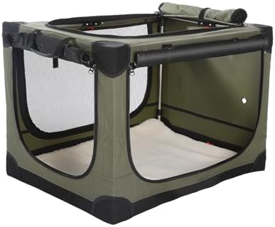 24 x 17 x 17 Inch Collapsible Soft Dog Crate by Deekuiwi
