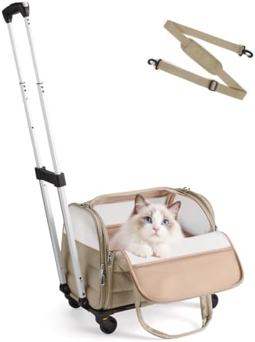 BAGSMART Rolling Cat Carrier by BAGSMART