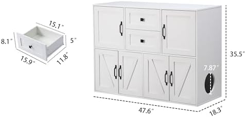 Forest Gravity Double Cat Litter Box Enclosure - Image 5