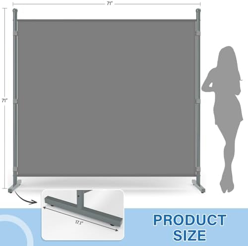 AKTOP Room Divider, Freestanding Single Panel Privacy Screen - Image 2