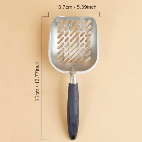 Navy Blue Metal Cat Litter Scoop Durable Aluminum Screen Cat Litter Shovel - Image 5