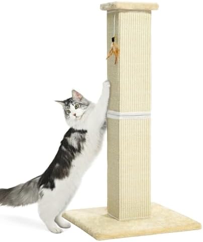 Made4Pets Cat Scratching Post for Indoor Cats, Sisal Cat Scratcher by Made4Pets