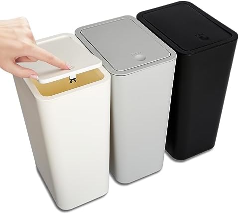 N. NETDOT 3 Pack 10L / 2.6 Gallon Small Trash Can by NNETDOT