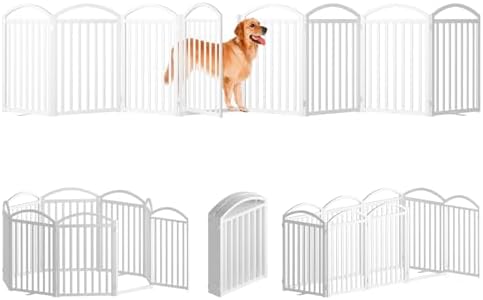 SNUOWU 8 Panels Full Matel Freestanding Dog Gates by SNUOWU