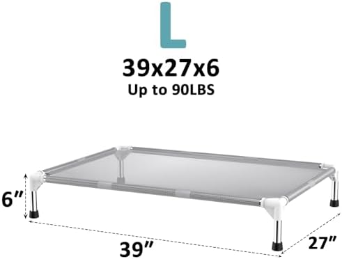 Elevated Dog Bed with Teslin Cooling Fabric - Image 5