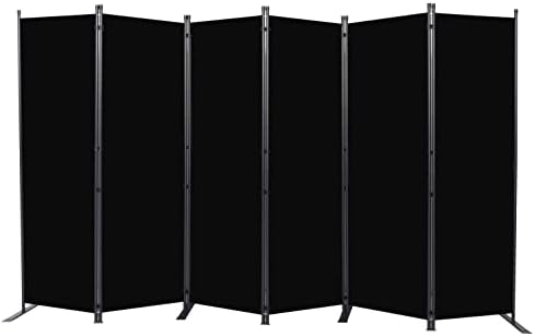 Room Divider 6 Panel-132''Wide, 6FT Room Dividers and Folding Privacy Screen by HOMSCREENER