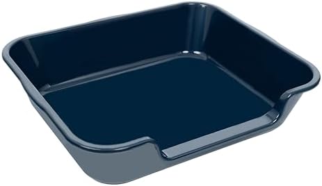 Extra Large Low Entry ABS Cat Litter Box, Dark Blue, 2 Pack - Image 4